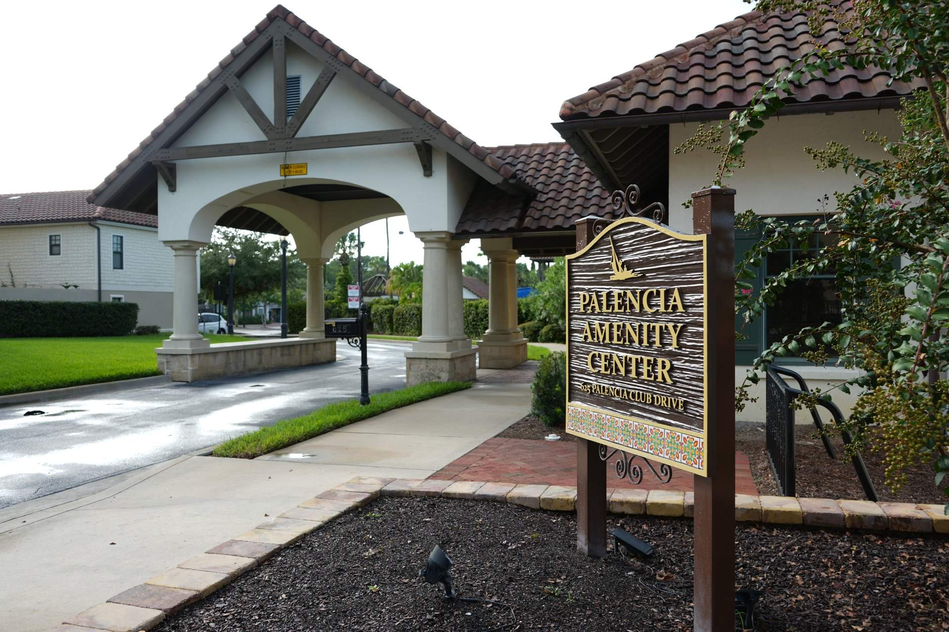 Palencia Amenity Center sign on Palencia Club Drive