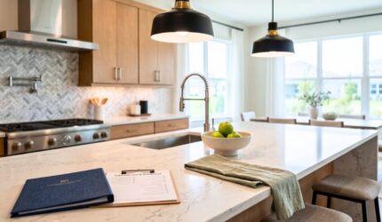 Model home upgrades beside included features documents